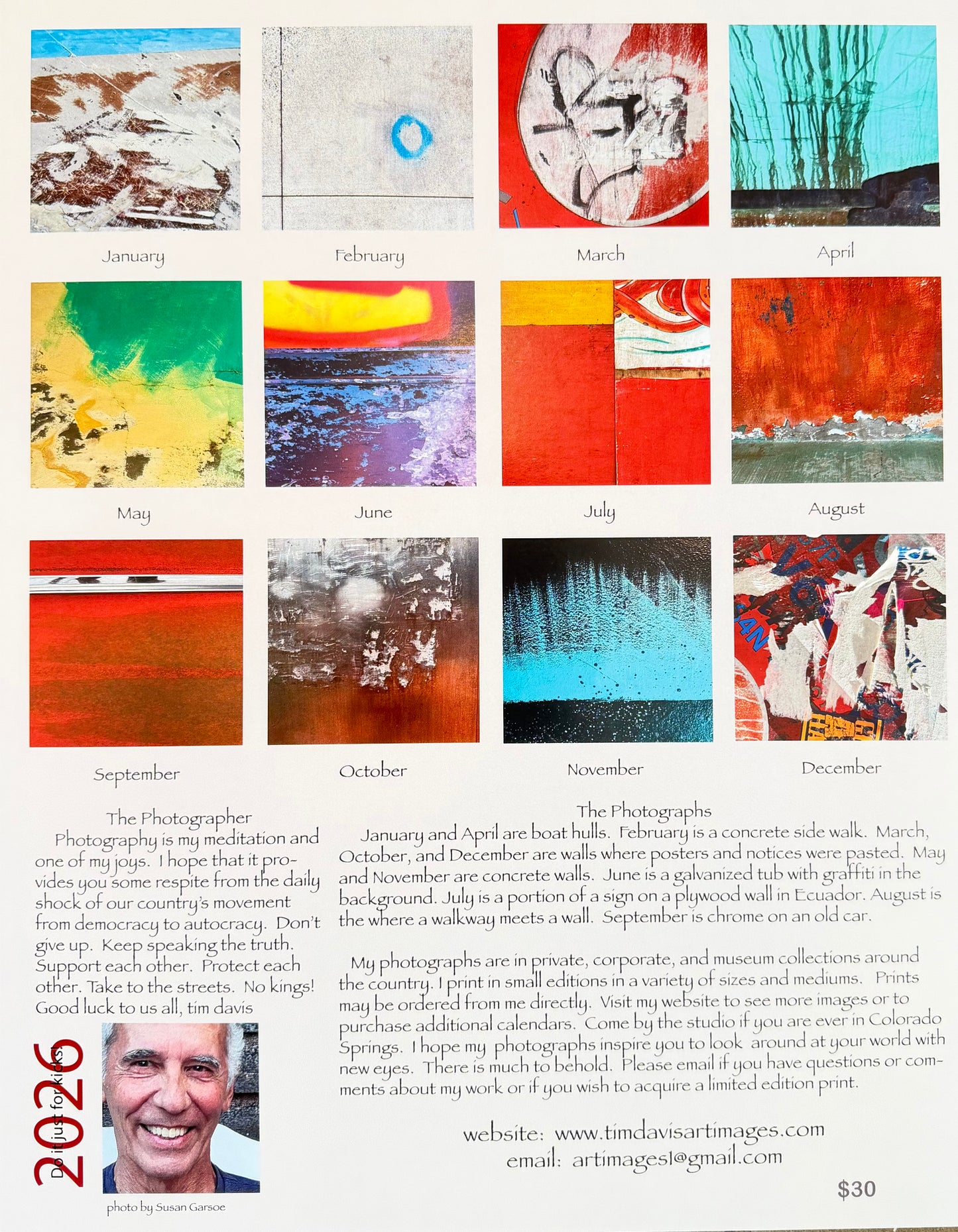 2026 Objects d'Art Poster Calendar by Tim Davis