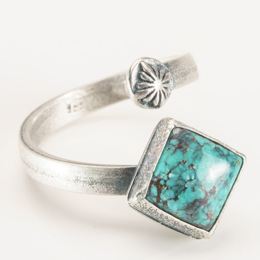 Turquoise Adjustable Sterling Silver Ring by Kathleen Krucoff