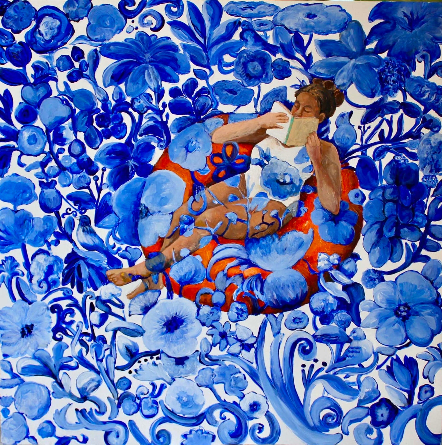 Echoes of Love Petals in Ultramarine Blue