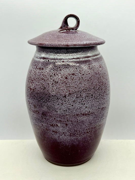 Handcrafted Pottery - large jar with lid