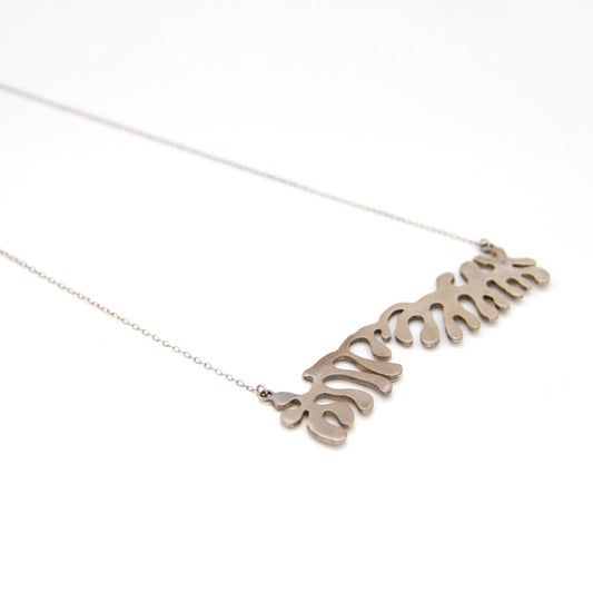 Abstract Sterling Silver Statement Piece Necklace