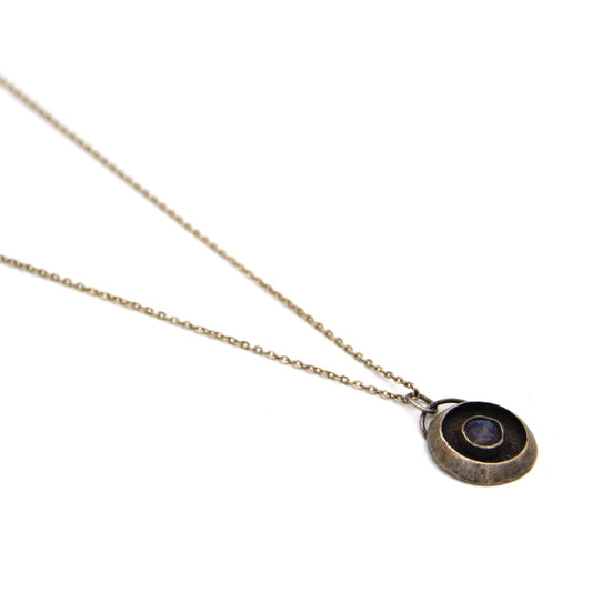 Sterling Silver Sola Circle Pendant necklace by AKA