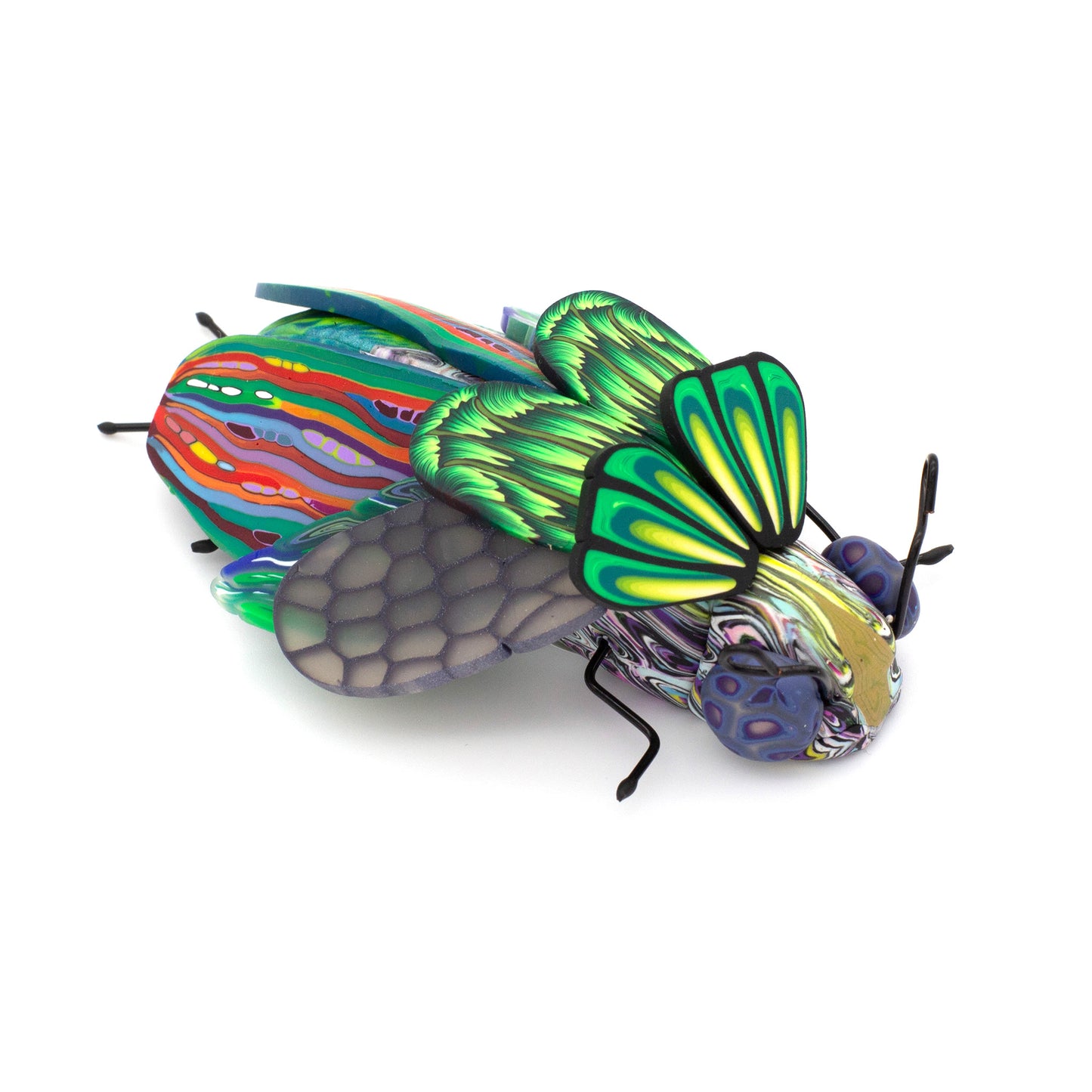 Handcrafted polymer creatures by Pat Ellis