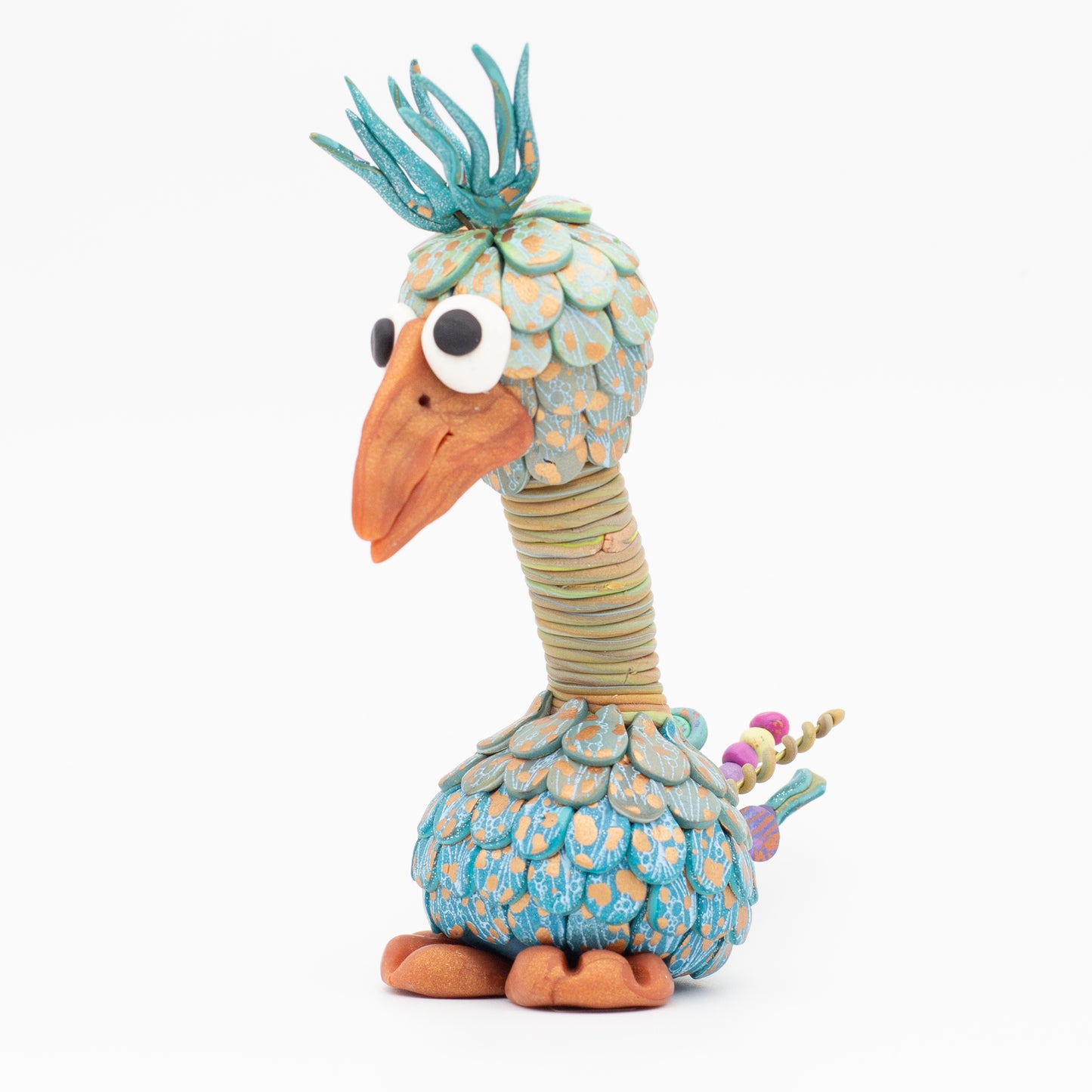 Handcrafted polymer creatures by Pat Ellis