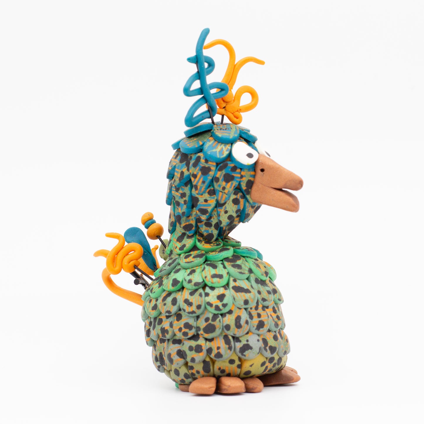 Handcrafted polymer creatures by Pat Ellis