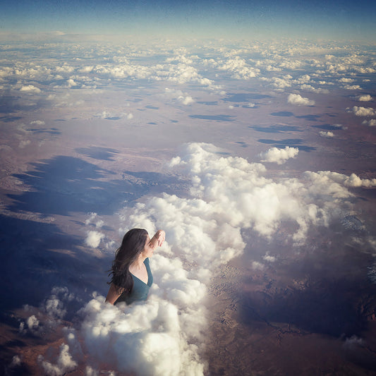 woman in the clouds