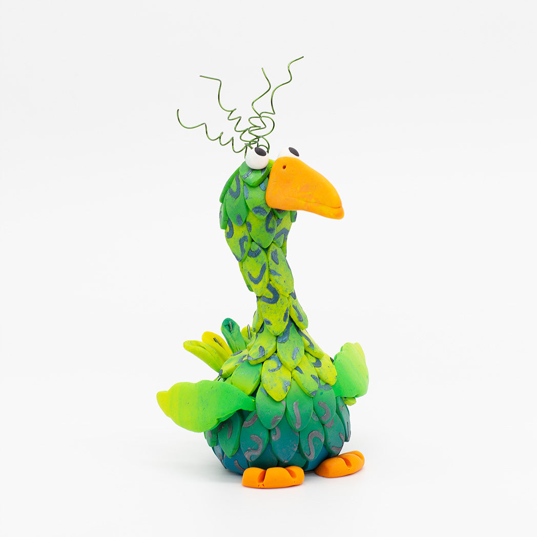 Handcrafted polymer creatures by Pat Ellis