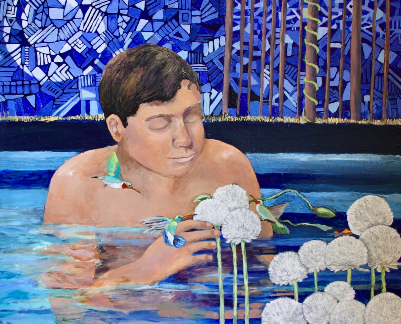 Reflection under the mosaic sky