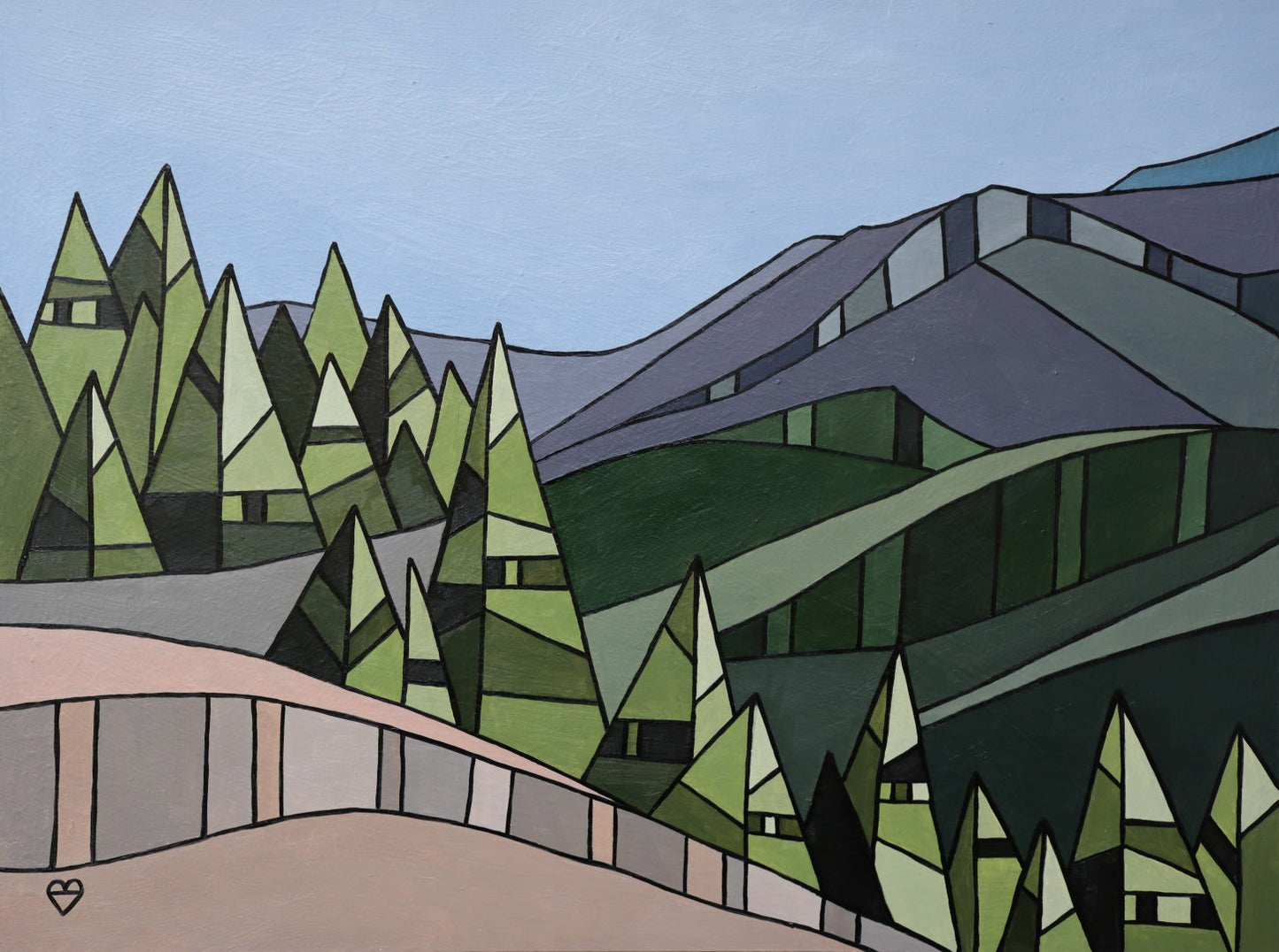 Row of Pines