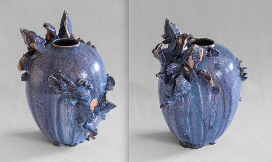 Blue Rubble Vase